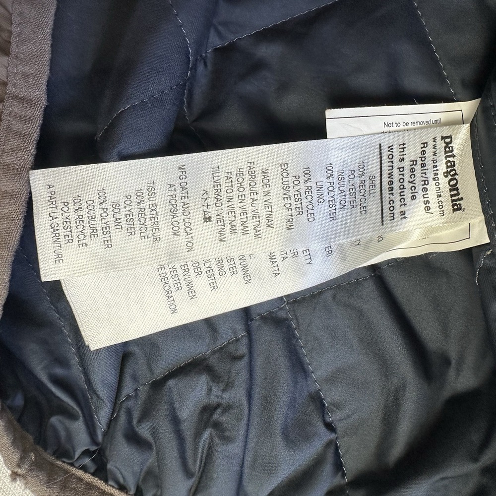 Patagonia Diamond Quilted Bomber Hoody Jacket Men S Full Zip Topsoil Brown Gorp - Picture 8 of 11